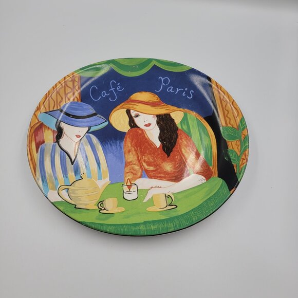 Sango Café Paris 4914 Decorative Plate 1994 China Bistro Scene - Picture 4 of 6